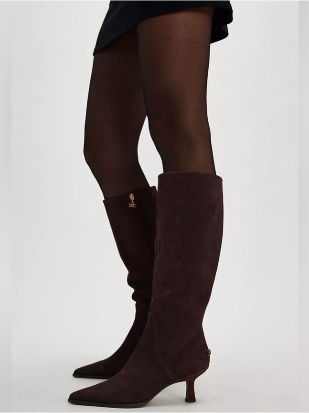 NEW Circus NY by Sam Edelman Yulia Tall Kitten Heel Suede Boots 9 Wide Calf - Picture 8 of 16